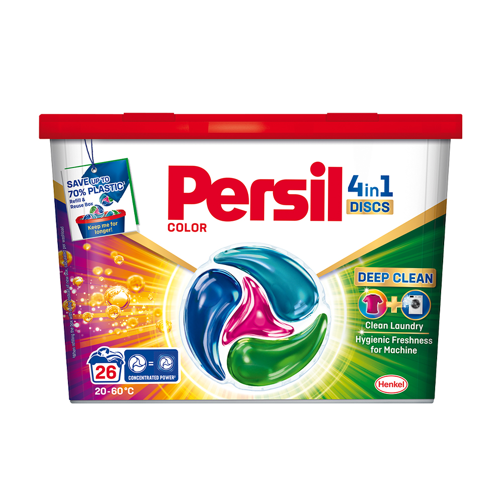 Диски для прання Persil Color 4 in 1 Discs Deep Clean, 26 циклів прання, 26 шт
