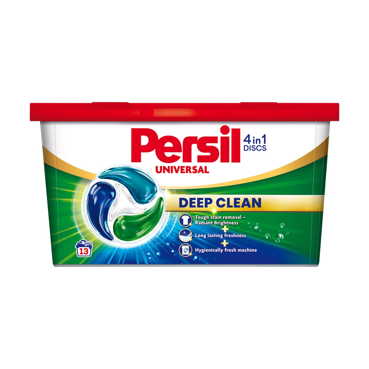 Диски для прання Persil Universal 4 in 1 Discs Deep Clean, 13 циклів прання, 13 шт