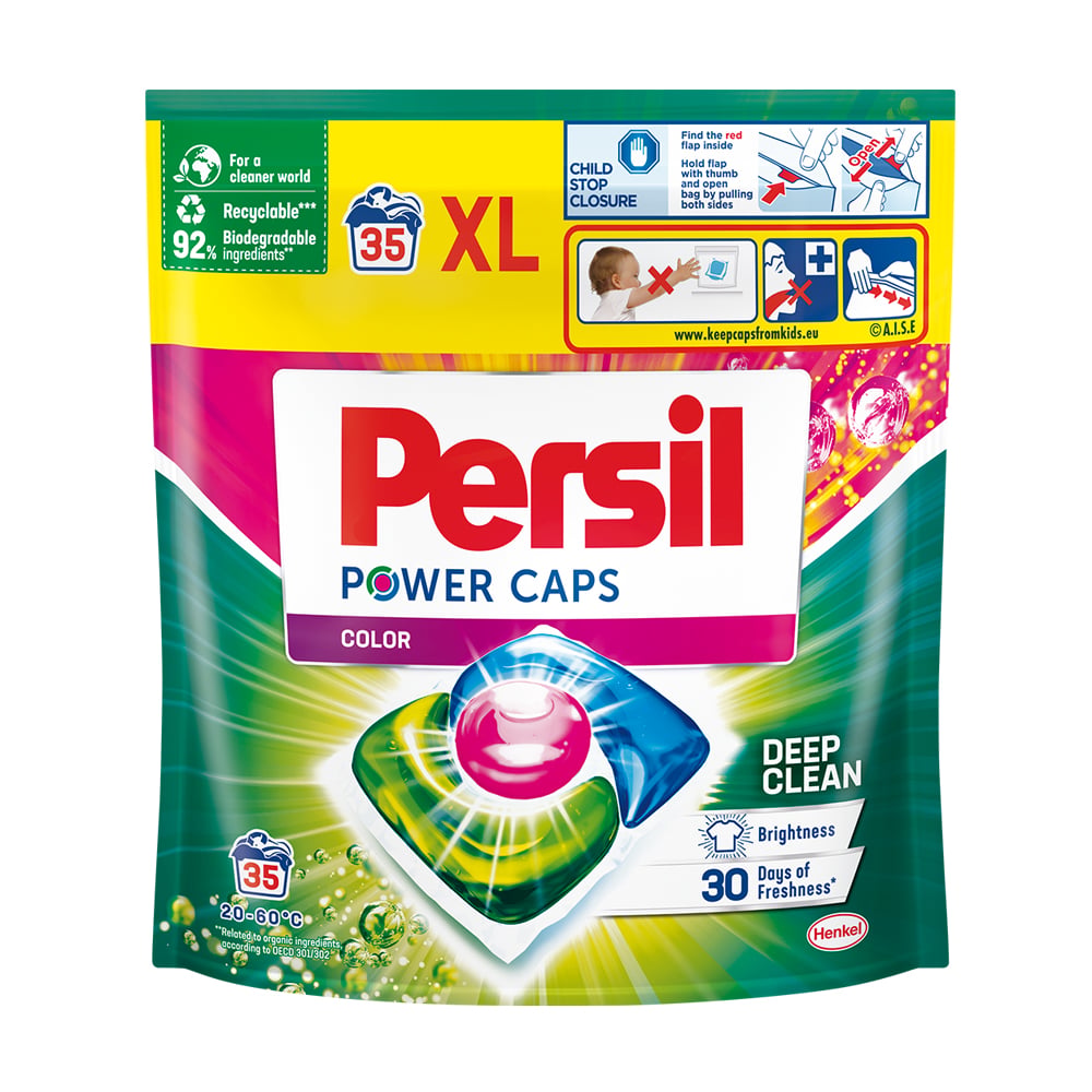Капсули для прання Persil Power Caps Color Deep Clean, 35 циклів прання, 35 шт
